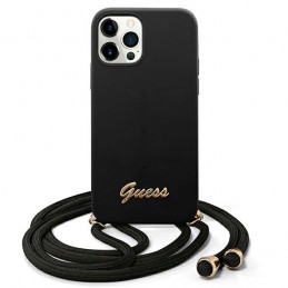 COVER GUESS IPHONE 12 PRO MAX CON LACCIO DA COLLO BLACK