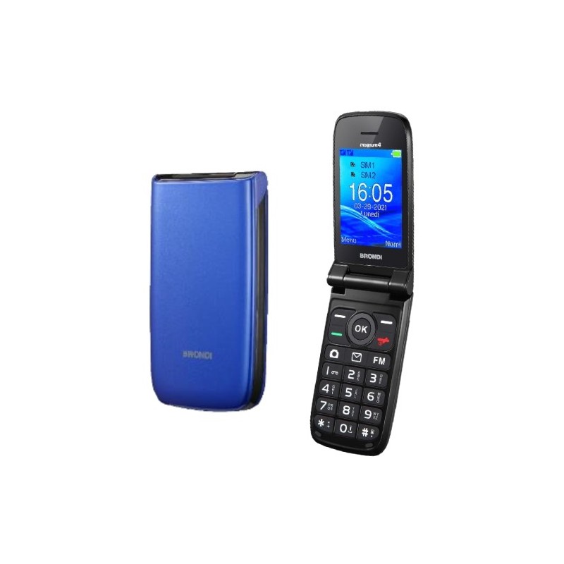 Cellulare CLAMSHELL BRONDI Dual sim BLU - VIOLA Cellulare CLAMSHELL BRONDI Dual sim BLU - VIOLA
