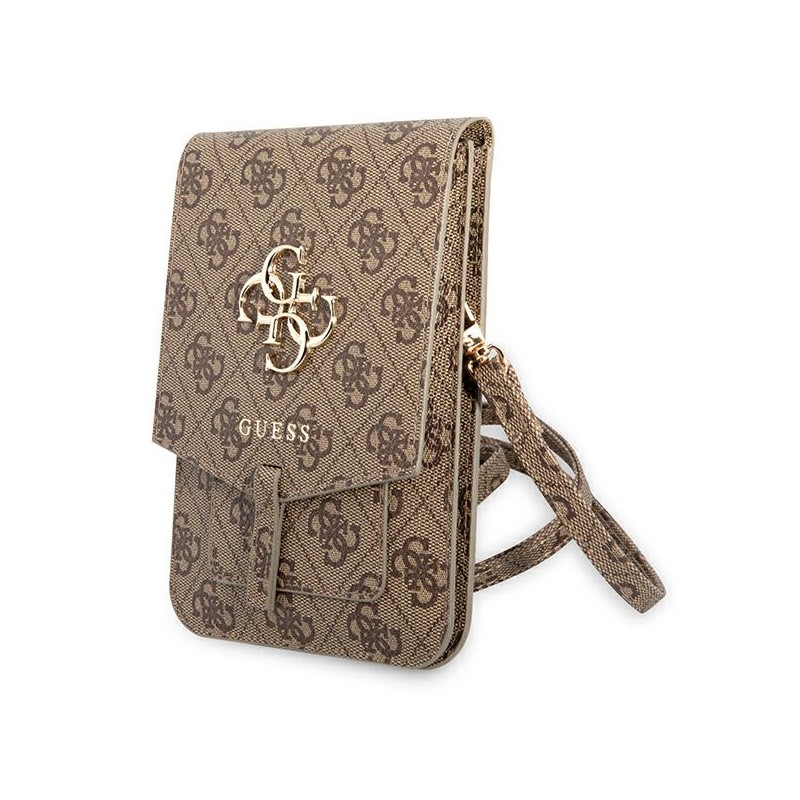 PORTACELLULARE UNIVERSALE GUESS BROWN CON TRACOLLA PORTACELLULARE UNIVERSALE GUESS BROWN CON TRACOLLA