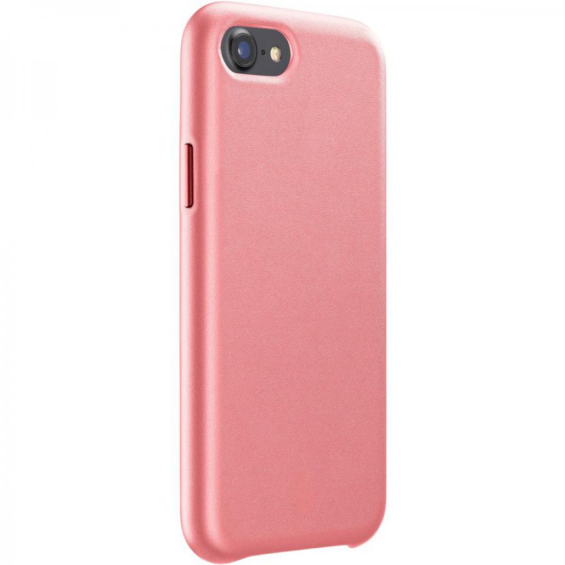 cover iphone 6 / 7 / 8 / se ( 2020 ) effetto pelle e tasti in allumino satinato arancio cover iphone 6 / 7 / 8 / se ( 2020 ) effetto pelle e tasti in allumino satinato arancio