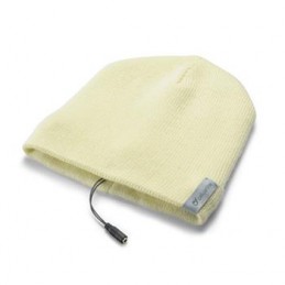 cappellino vivavoce con auricolare e microfono bianco