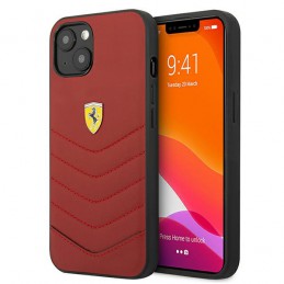 cover ferrari iphone 13 mini vera pelle rossa