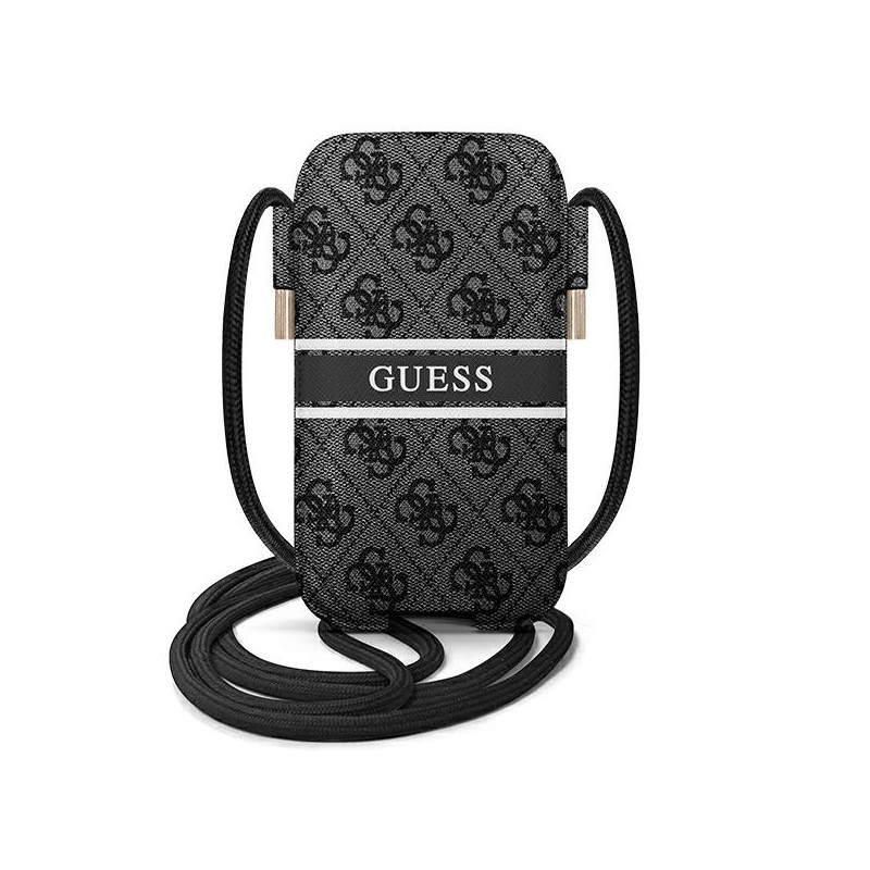 portacellulare universale guess black con tracolla sino a 6,1 