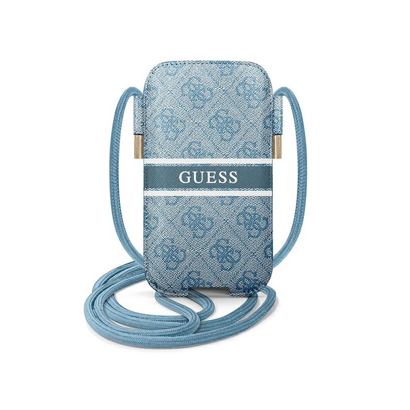 portacellulare universale guess blu con tracolla sino a 6,7 